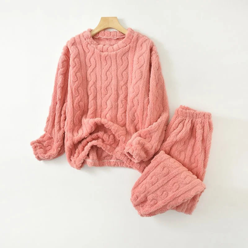 Women's Coral Velvet Thermal Pajama Set