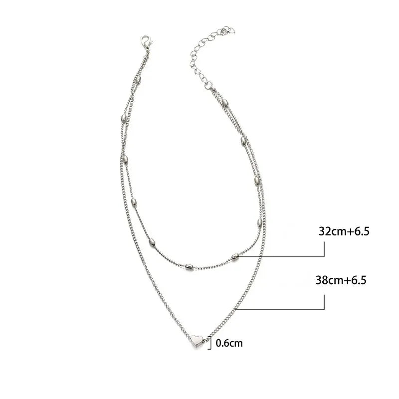 Women's Minimalist Heart Pendant Necklace