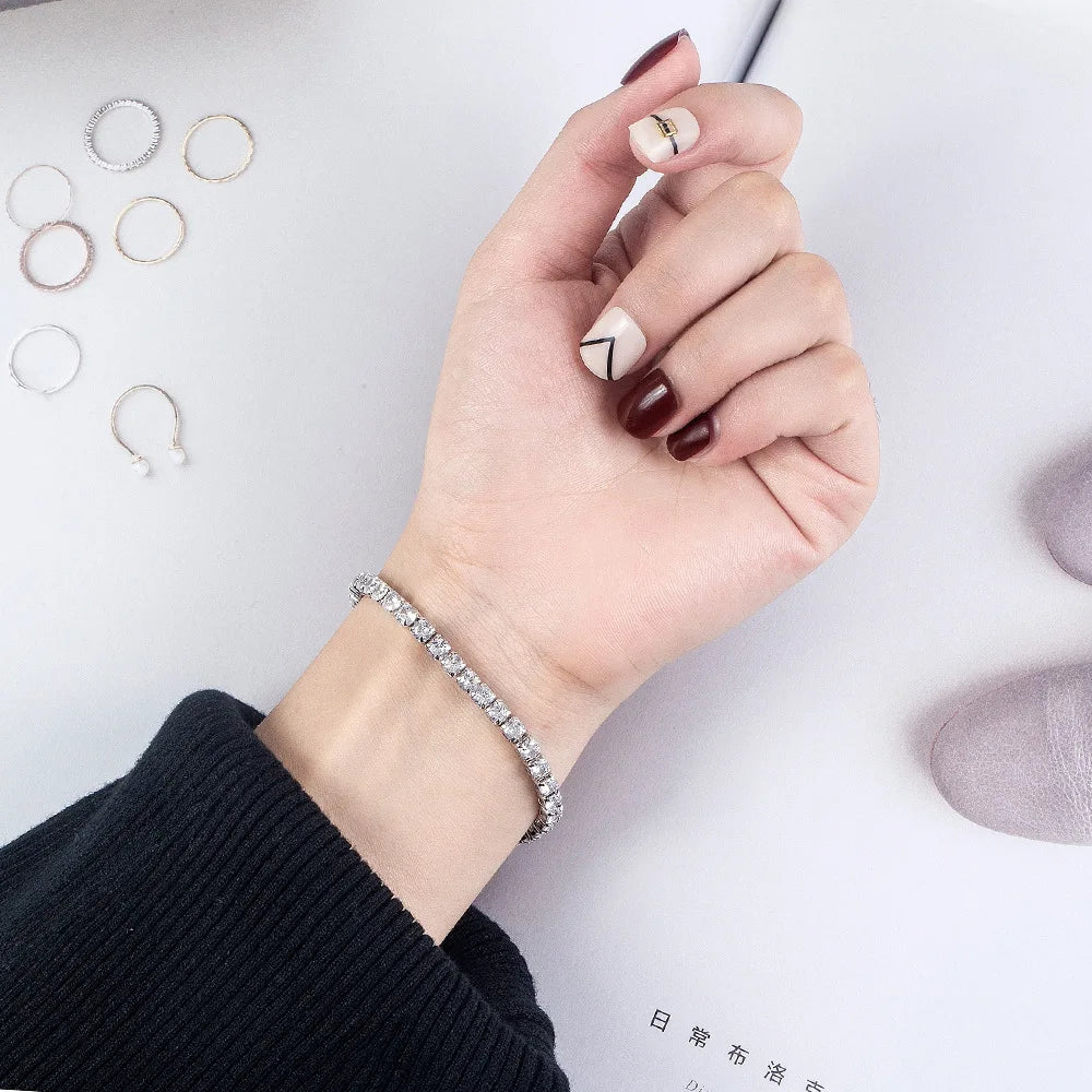 Sterling Silver Zirconia Tennis Bracelet