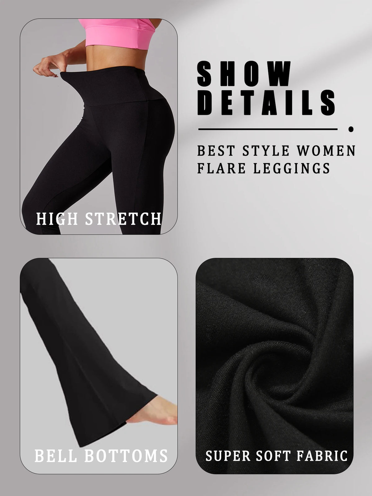 Women's Plus-Size Flare Yoga Pants