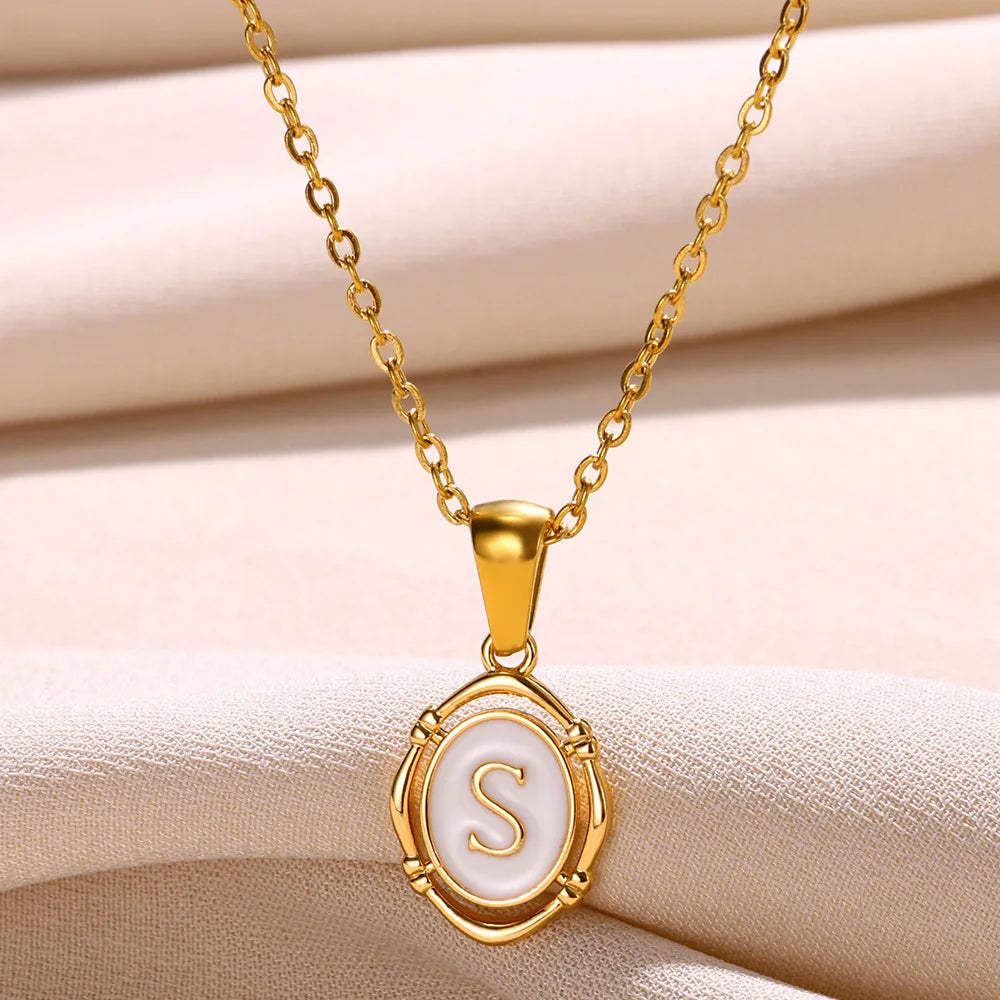 Women's Initial Letter Pendant Necklace (A–Z)