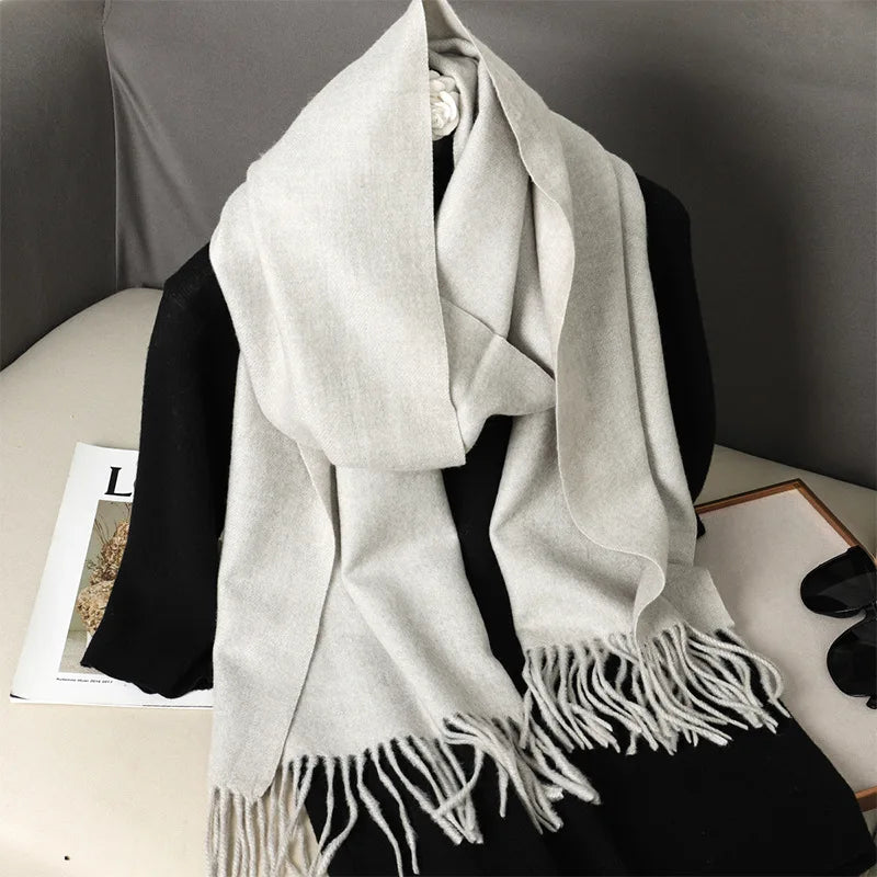 Women's Soft Pashmina Scarf with Tassels