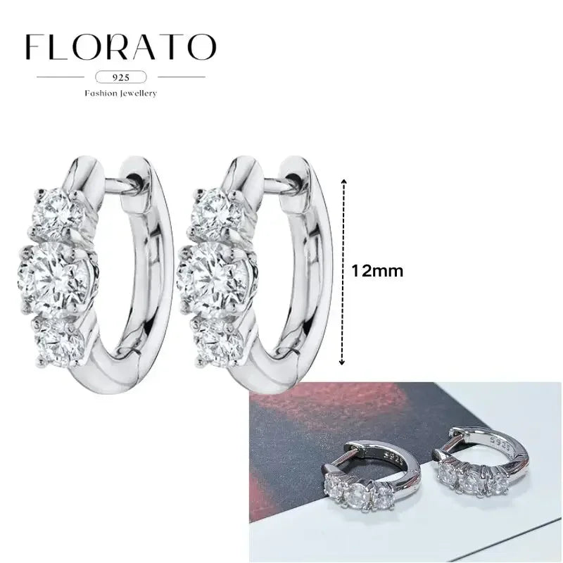 Sterling Silver Butterfly Pendant Hoop Earrings