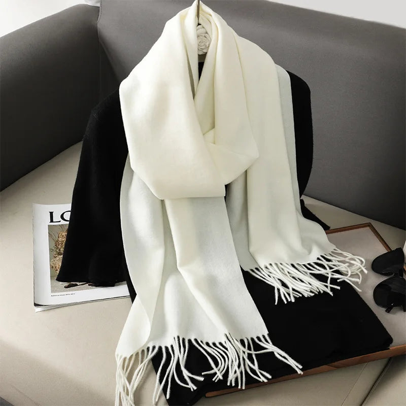 Women's Soft Pashmina Scarf with Tassels