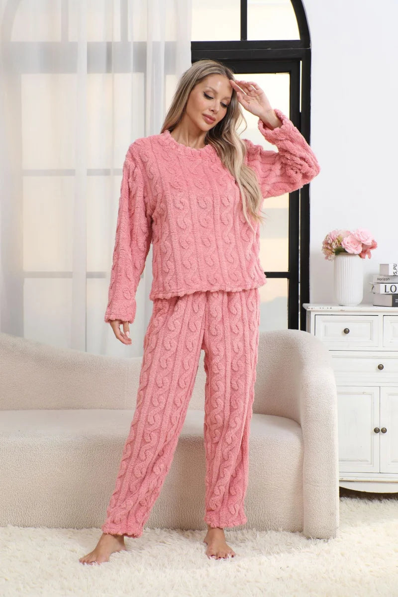 Women's Coral Velvet Thermal Pajama Set