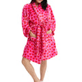 Women's Striped Fleece Shawl-Collar Robe