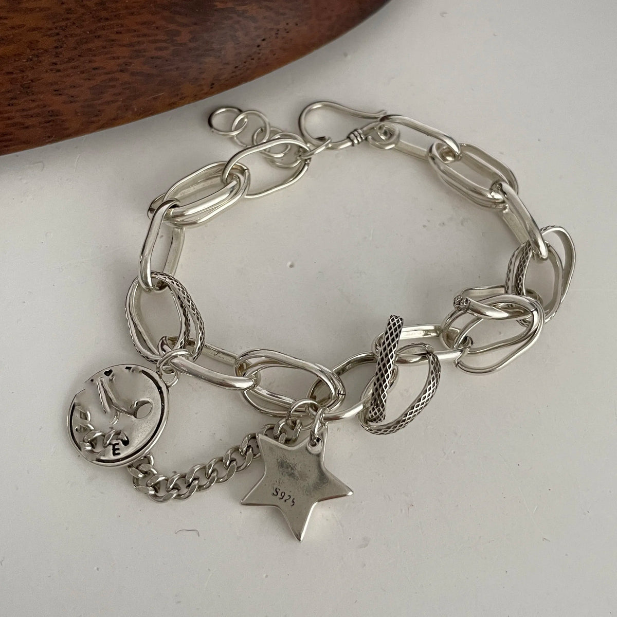 Sterling Silver Heart Chain Bracelet