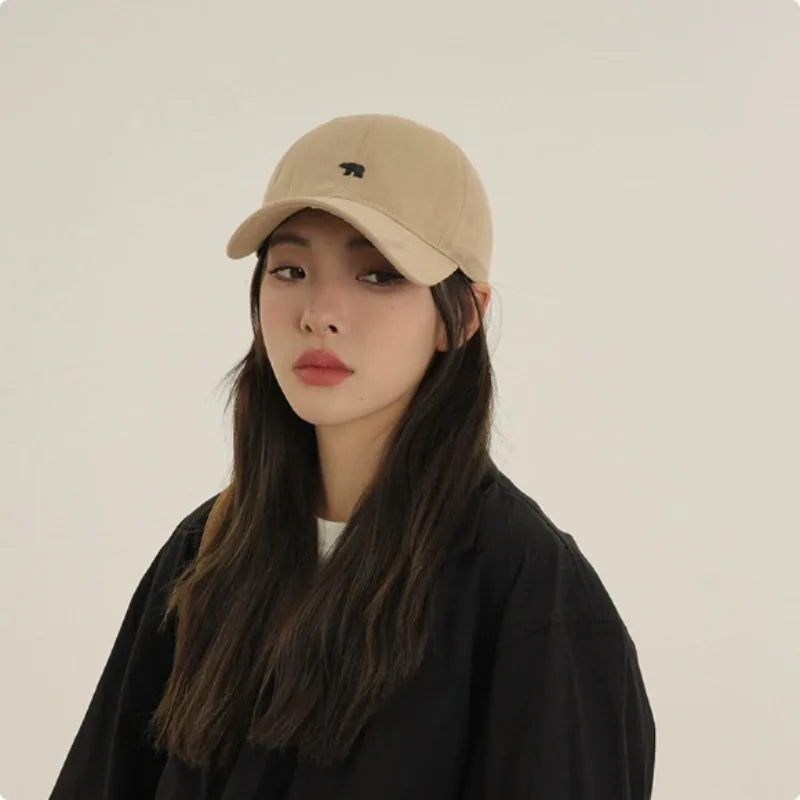 Cute Bear Embroidered Dad Cap