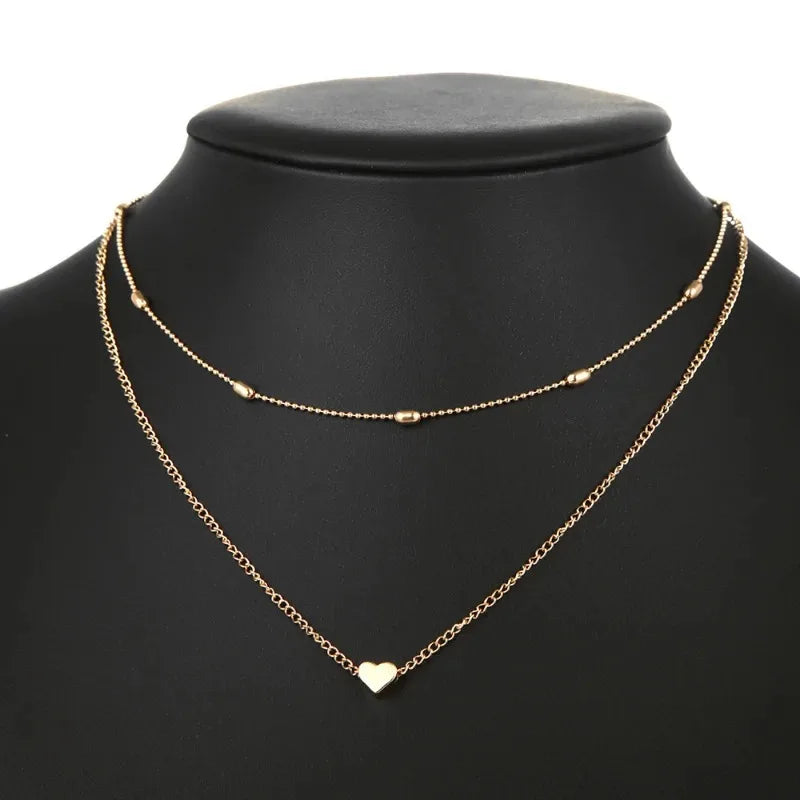Women's Minimalist Heart Pendant Necklace