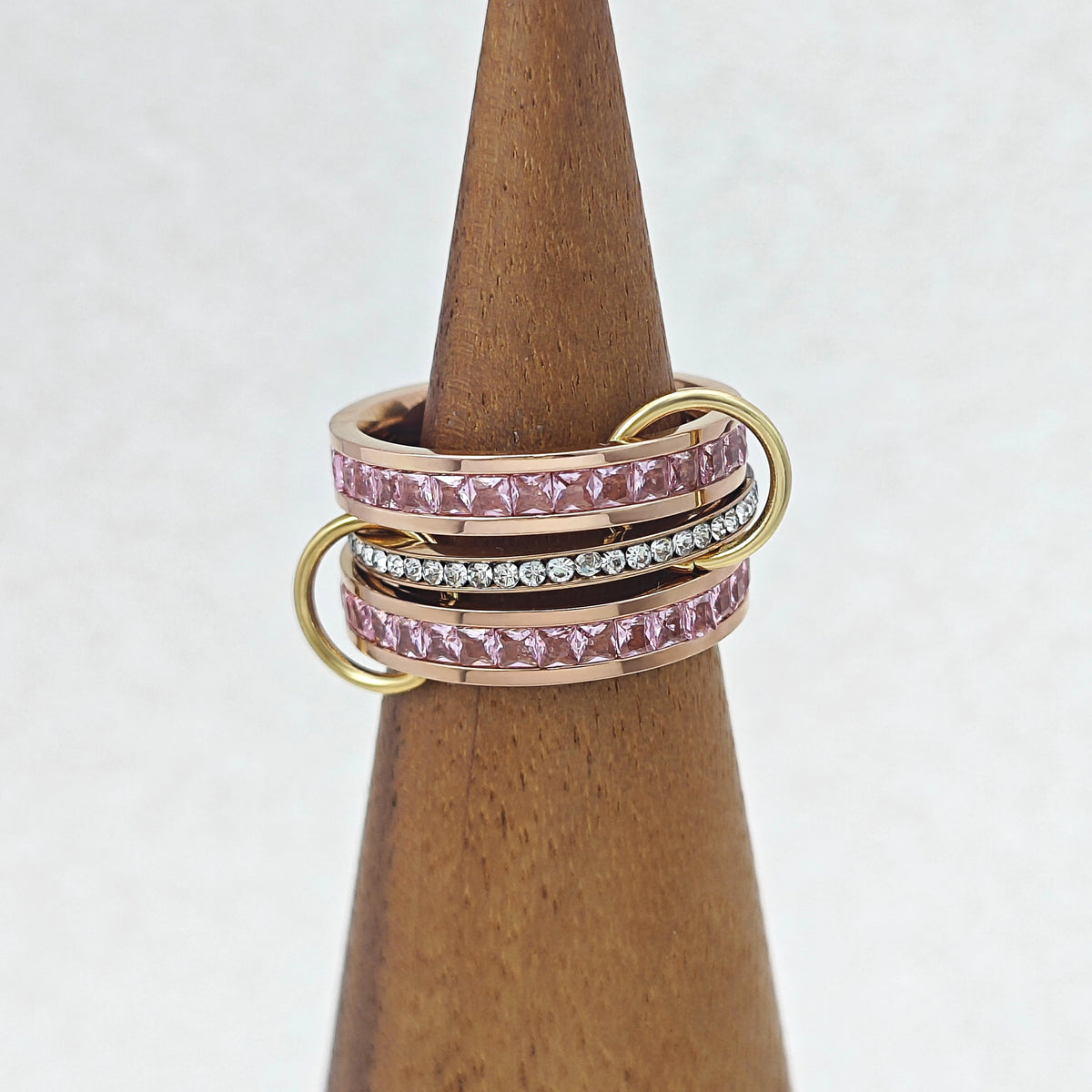 Women's Multi-Layer Full-Zirconia Stackable Ring