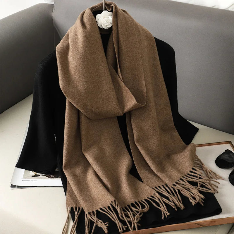 Women's Soft Pashmina Scarf with Tassels