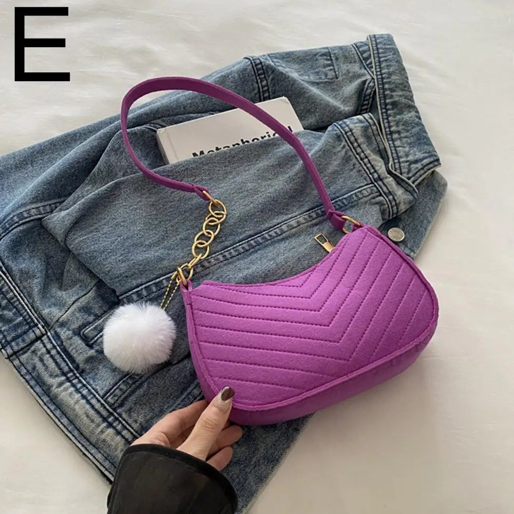 Women's Mini Felt Saddle Bag