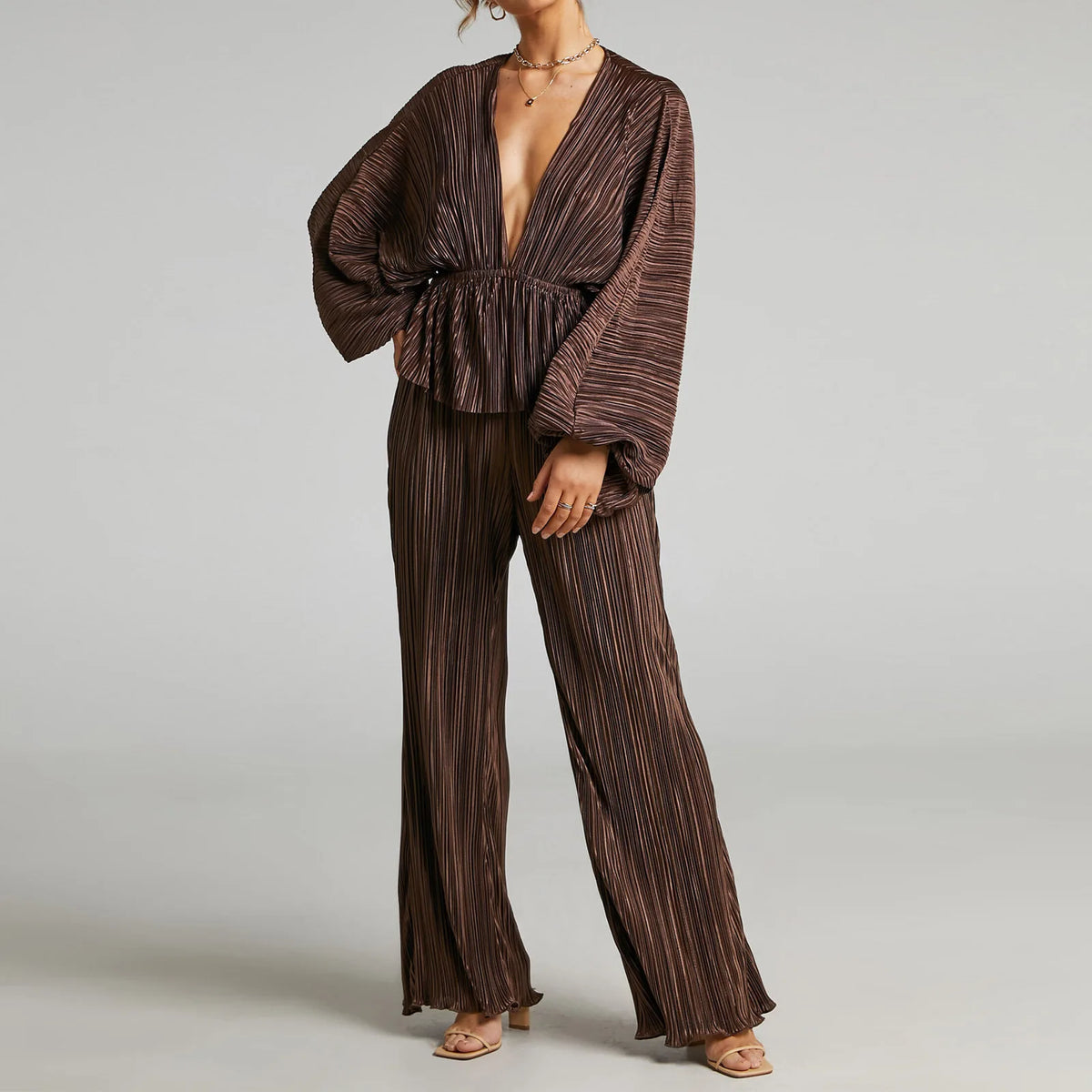 Women's Deep V Two-Piece Set
