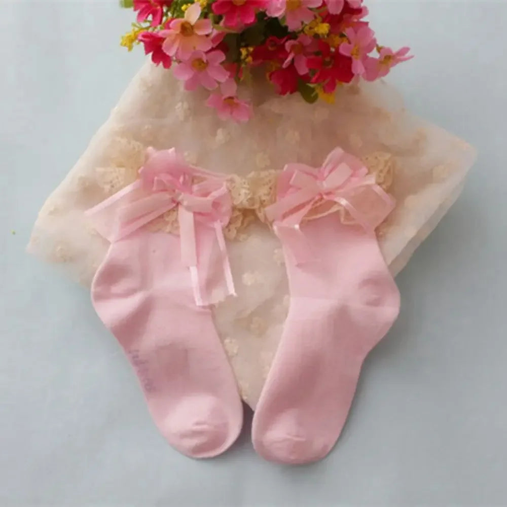 Women's Lace Ruffle Ankle Socks, 2-Pack