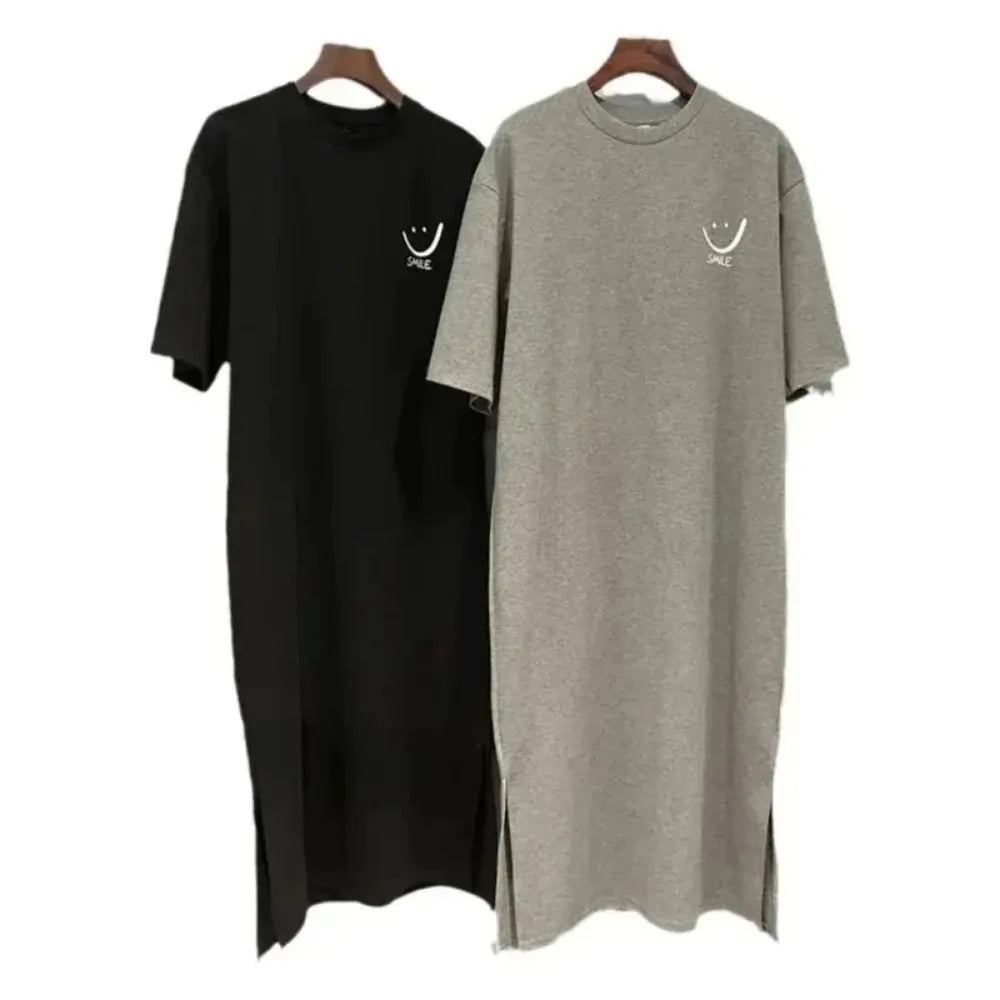 Women's Loose T-Shirt Midi Dress – Casual Everyday Comfort
