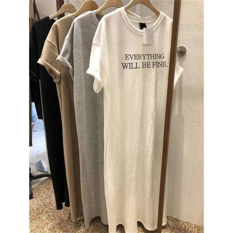 Everything Will Be Fine Letter-Print Nightshirt