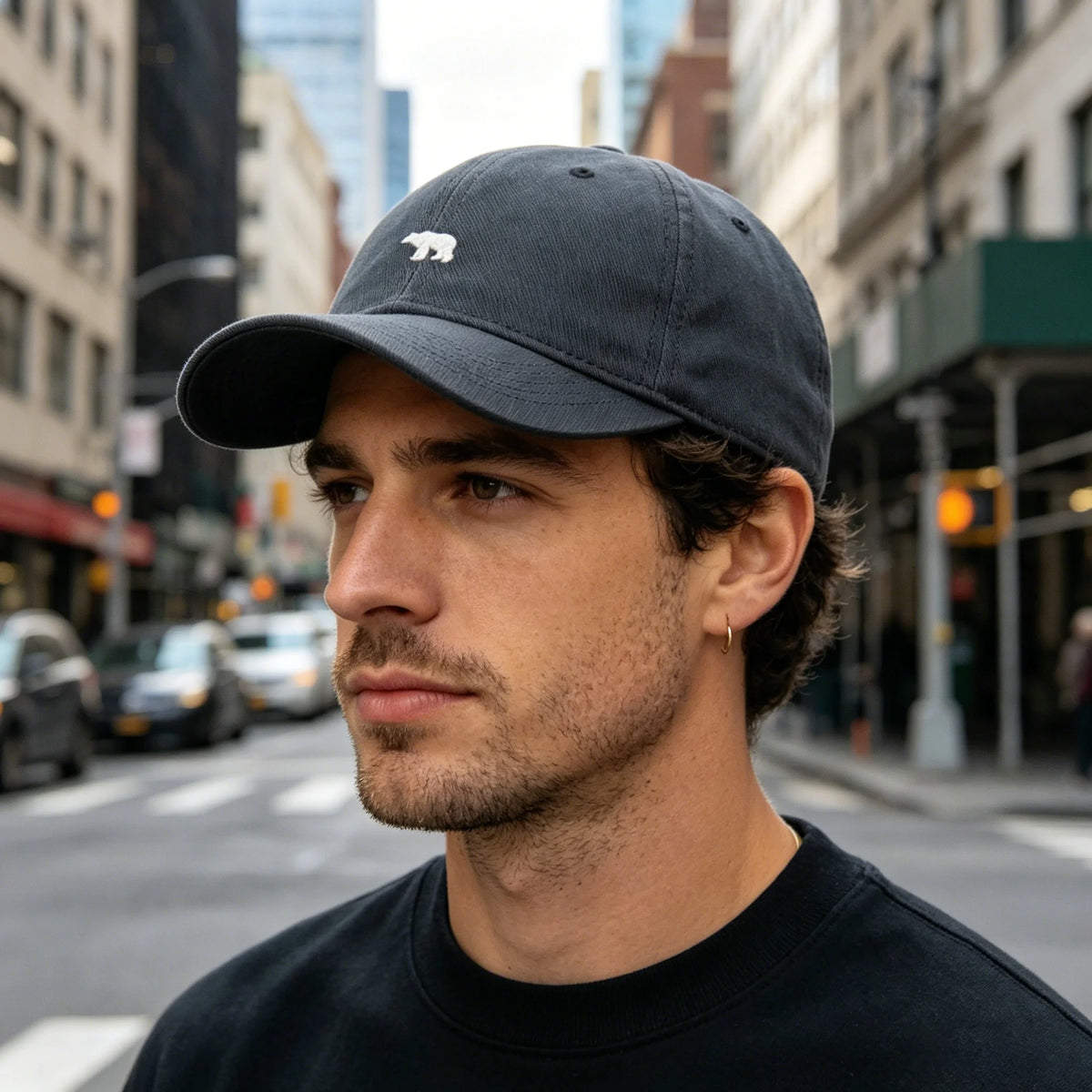 Cute Bear Embroidered Dad Cap