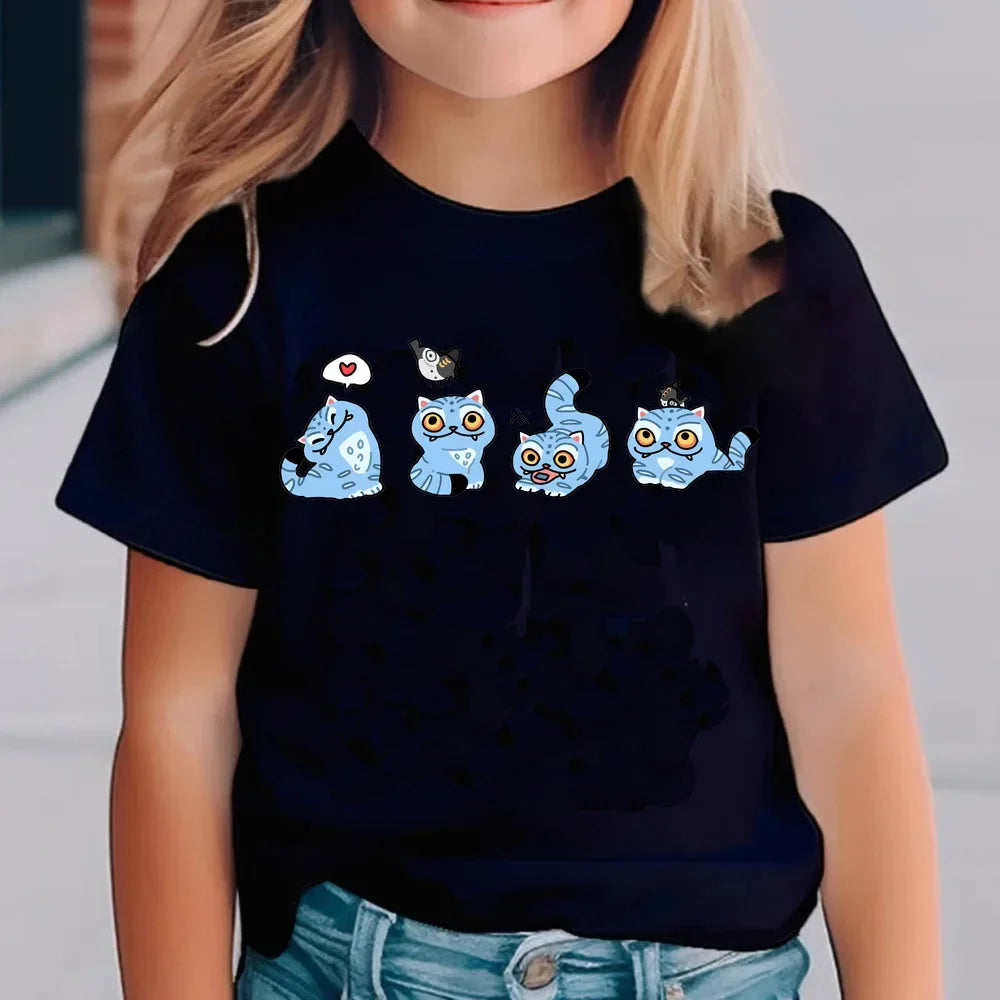 Girls' Cartoon Graphic T-Shirt
