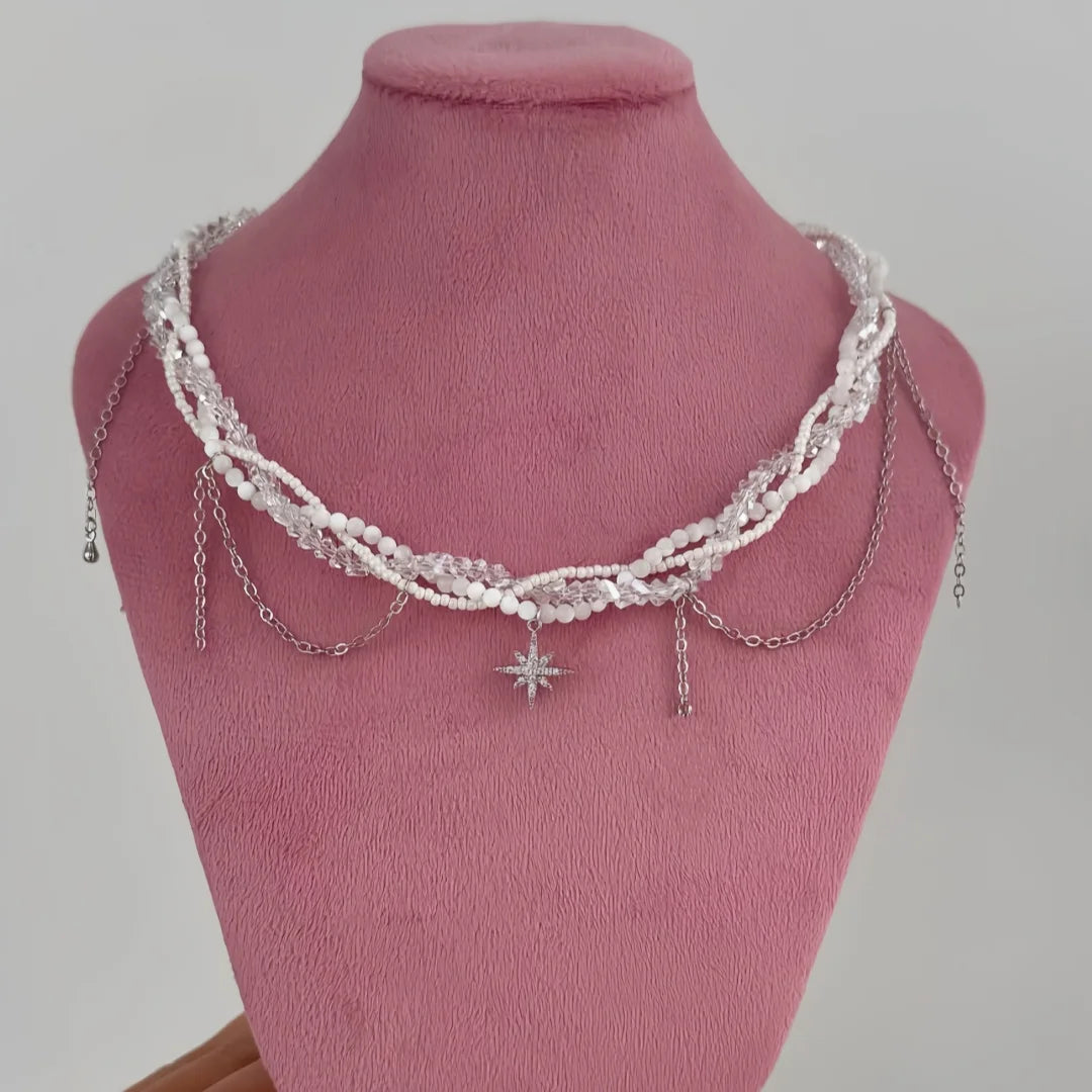 Women's Minimalist Pearl Tassel Necklace