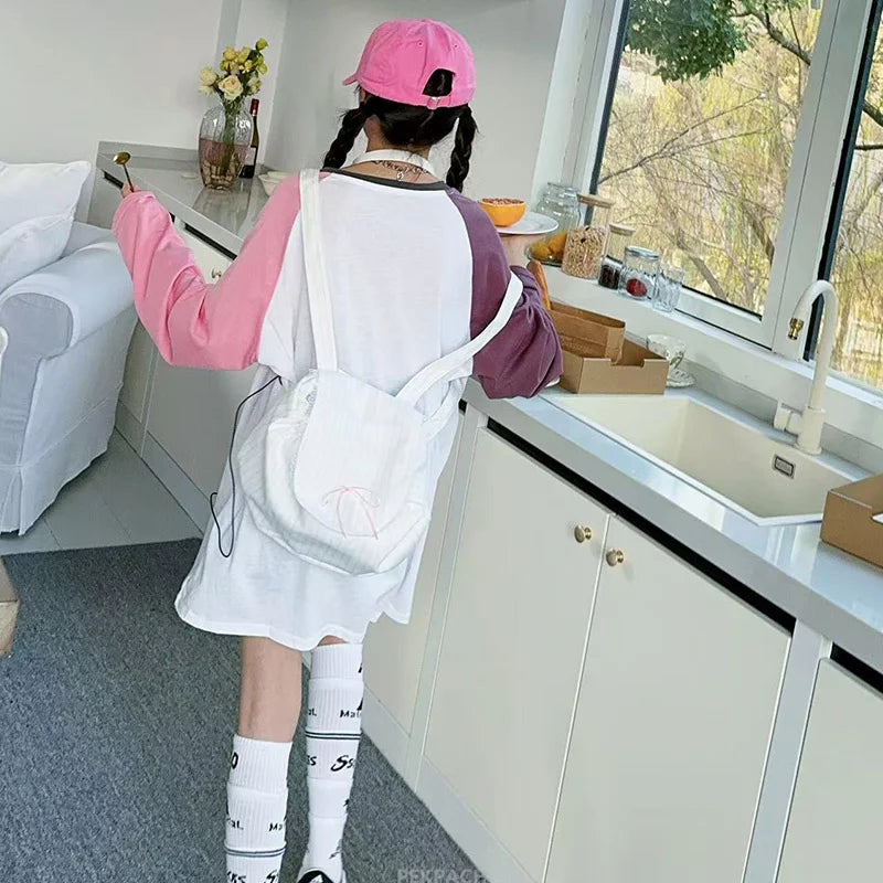 Girls' Patchwork Oversized T-Shirt Dress