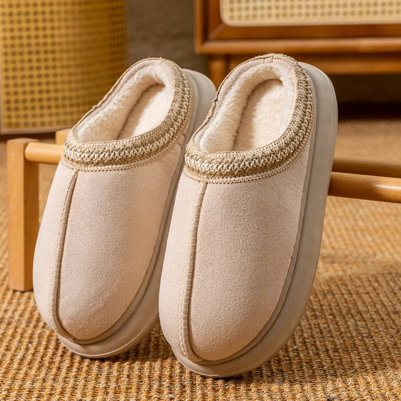 Men's Plush Fleece-Lined Slippers