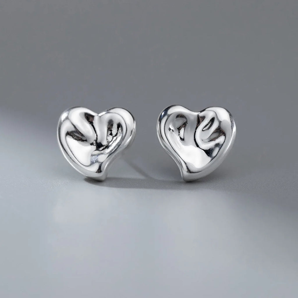 Sterling Silver Hollow Butterfly Stud Earrings