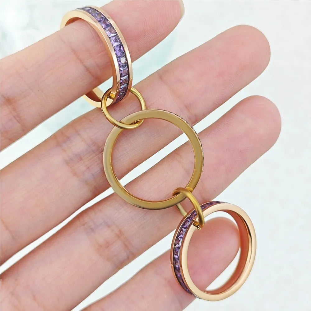 Women's Multi-Layer Full-Zirconia Stackable Ring
