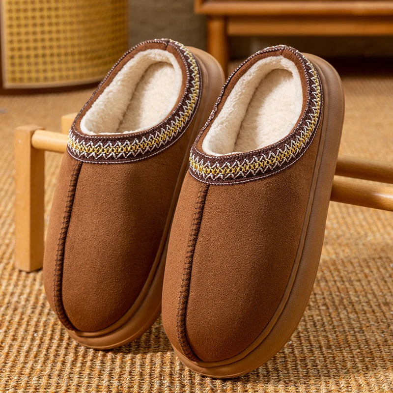 Men's Plush Fleece-Lined Slippers