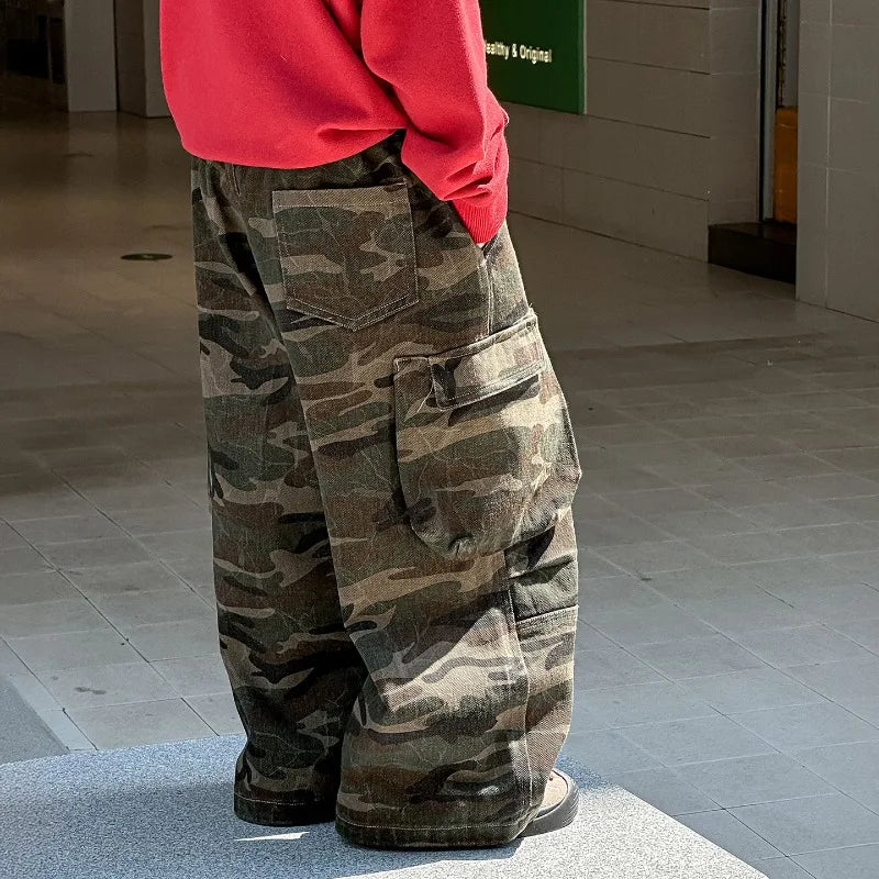 Kids Camo Cargo Pants
