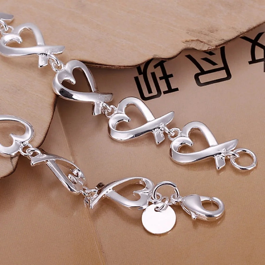 Women's 925 Sterling Silver Chain Bracelet