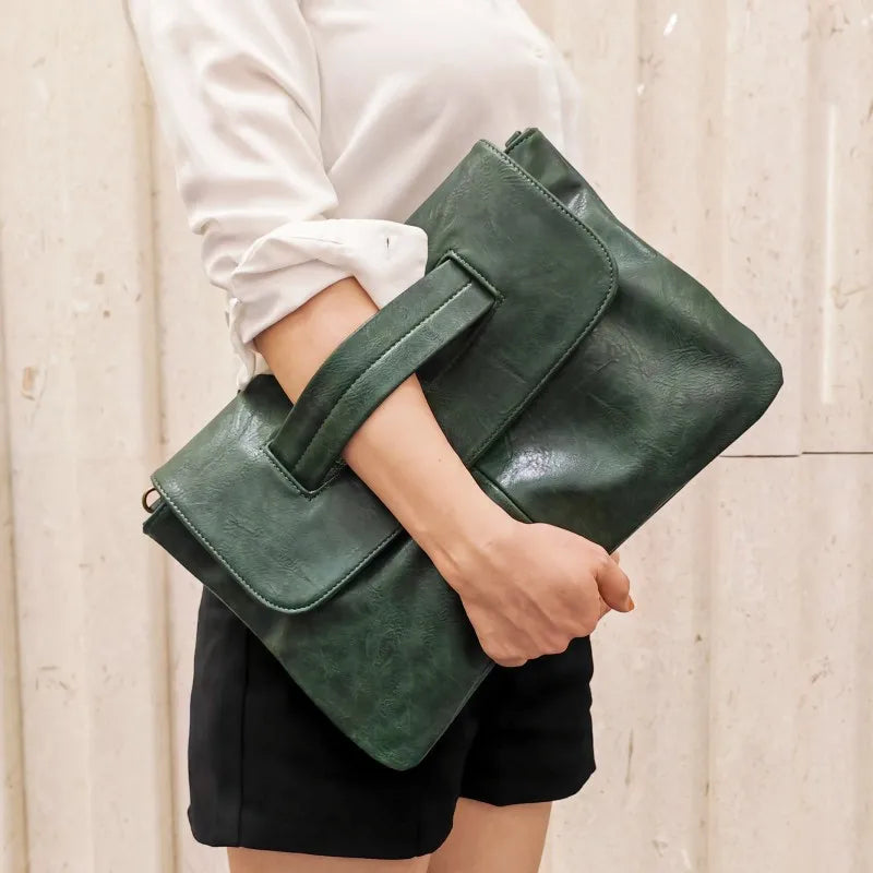 Women's PU Leather Laptop Messenger Bag