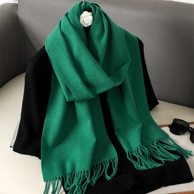 Women's Soft Pashmina Scarf with Tassels