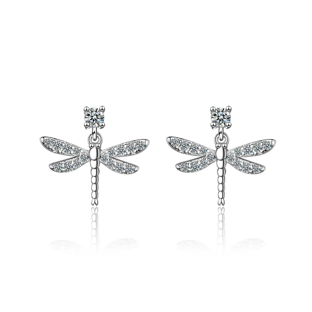 Sterling Silver Hollow Butterfly Stud Earrings