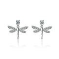 Sterling Silver Hollow Butterfly Stud Earrings