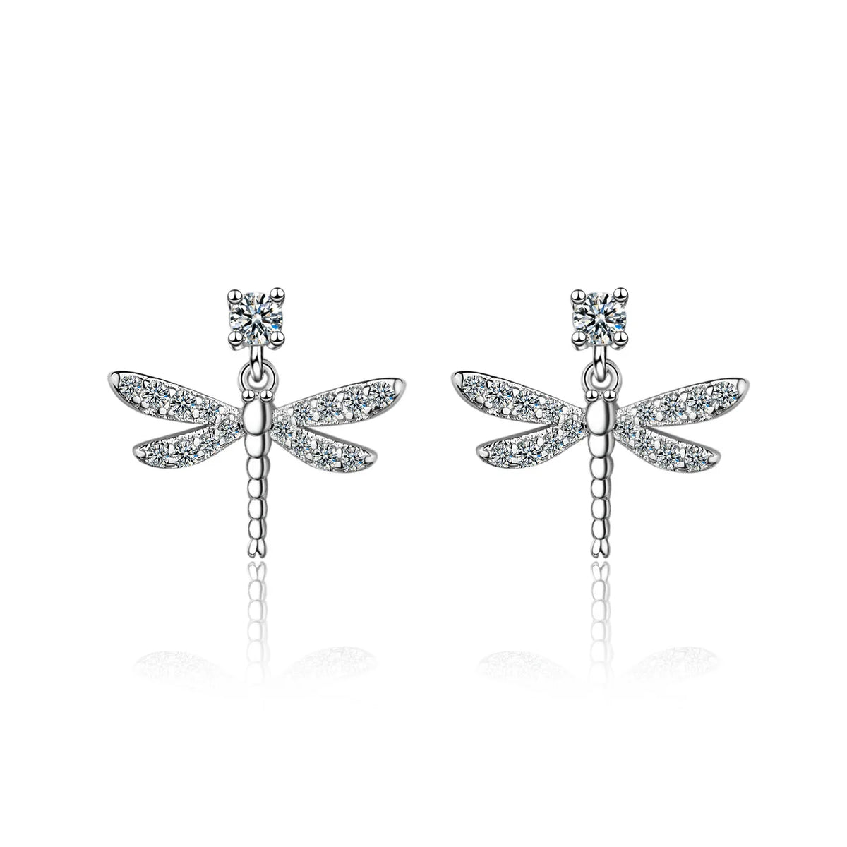 Sterling Silver Hollow Butterfly Stud Earrings
