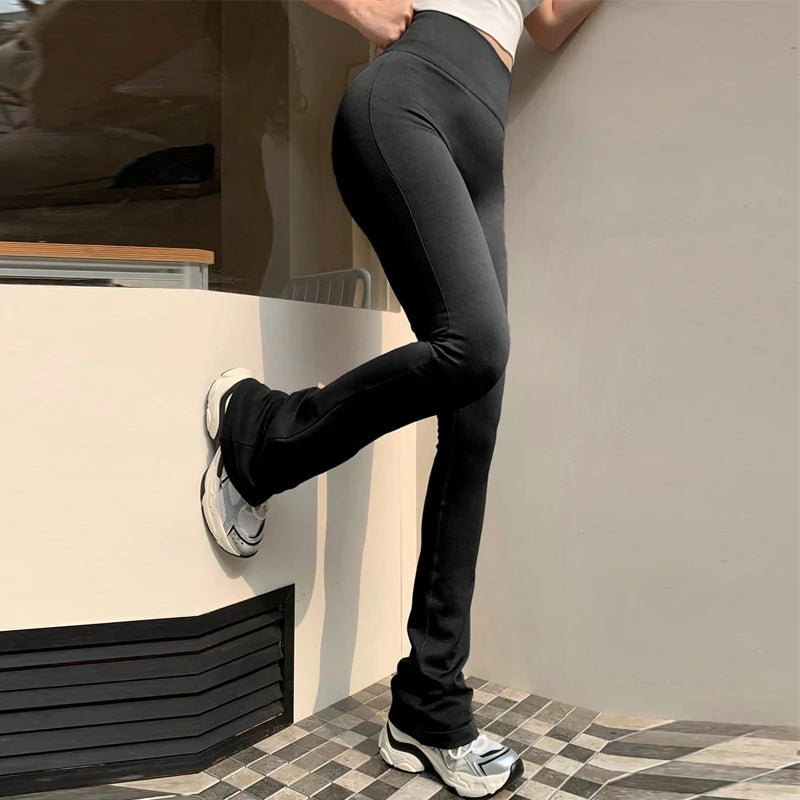 High-Waisted Flared Yoga Leggings
