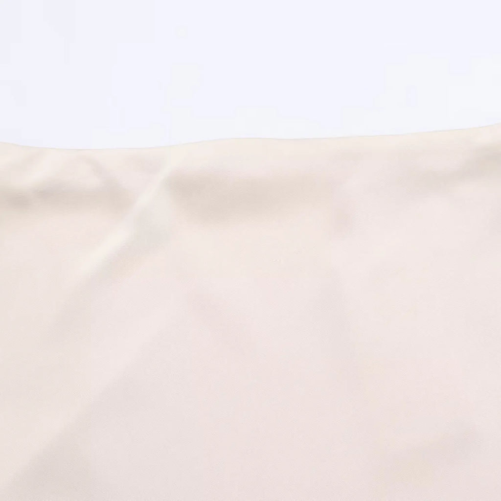 Lace-Trim Satin Midi Skirt