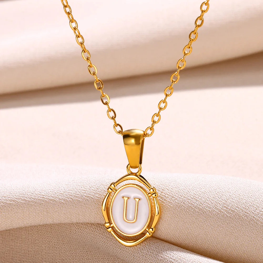 Women's Initial Letter Pendant Necklace (A–Z)