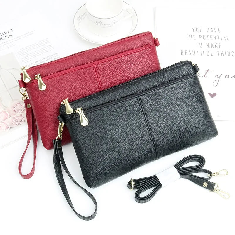 Women's PU Leather Clutch Crossbody