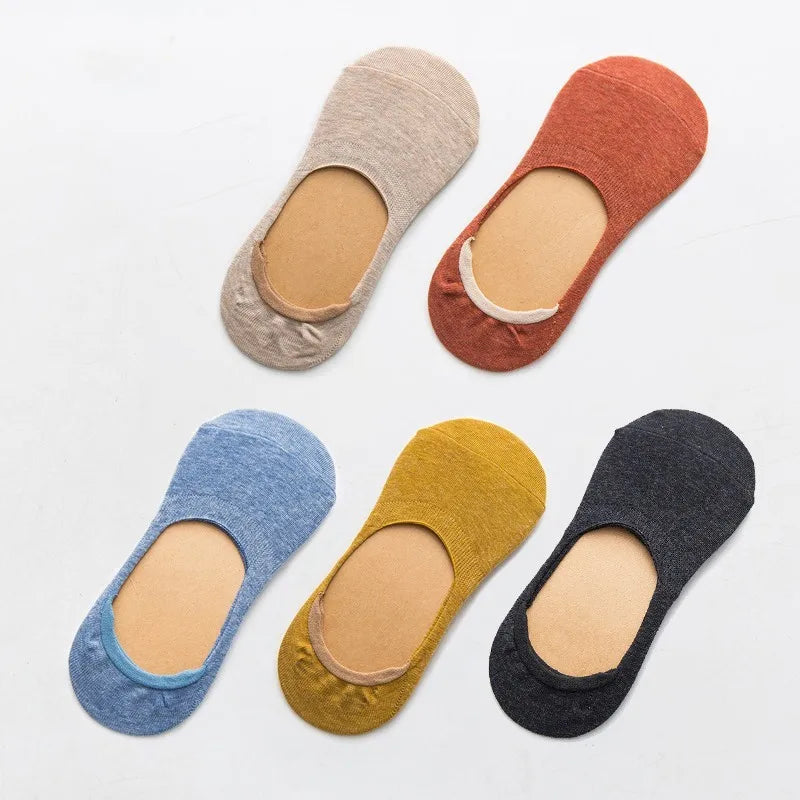 Women's Cotton Slipper Socks, 5-Pack