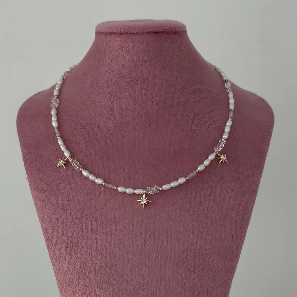 Women's Minimalist Pearl Tassel Necklace
