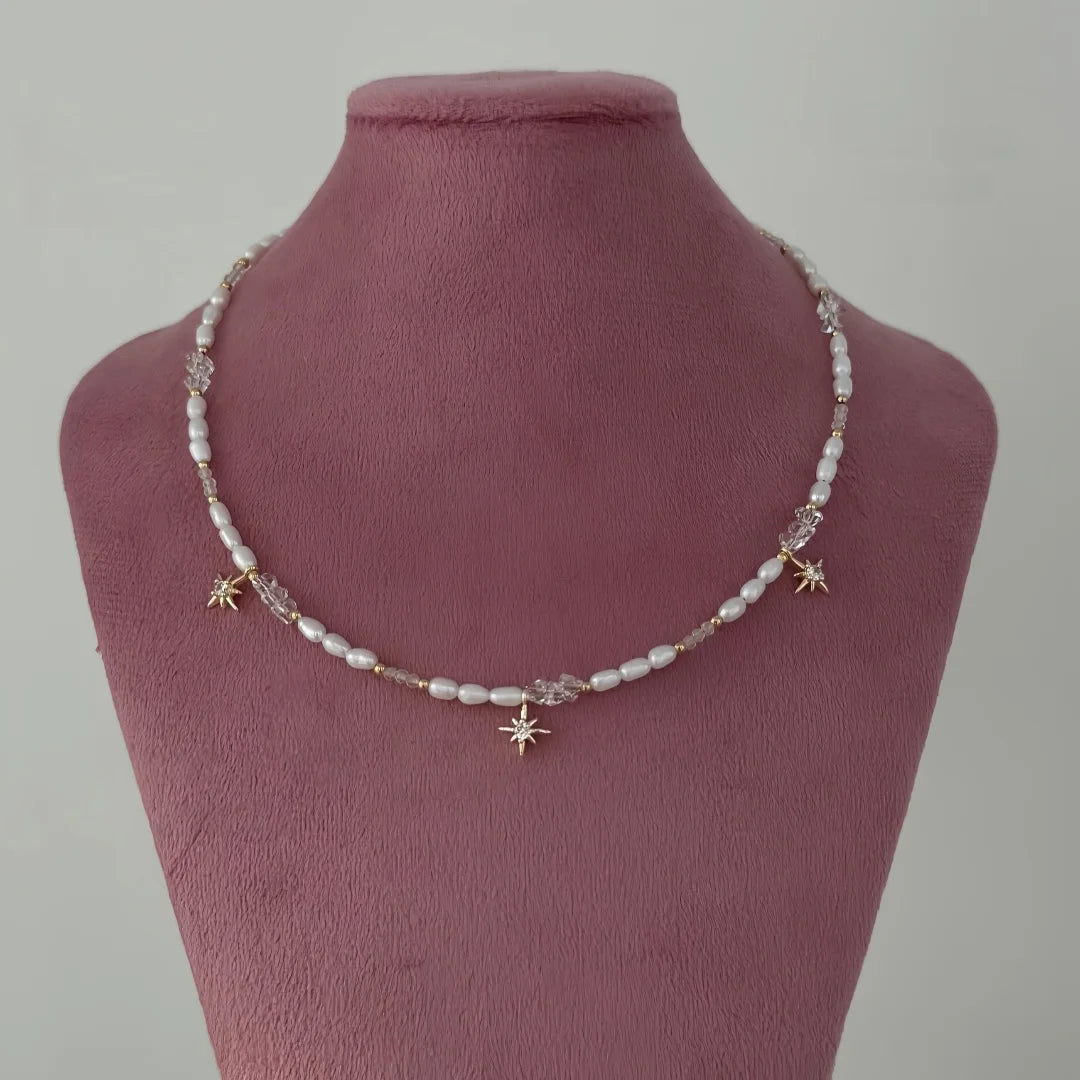 Women's Minimalist Pearl Tassel Necklace