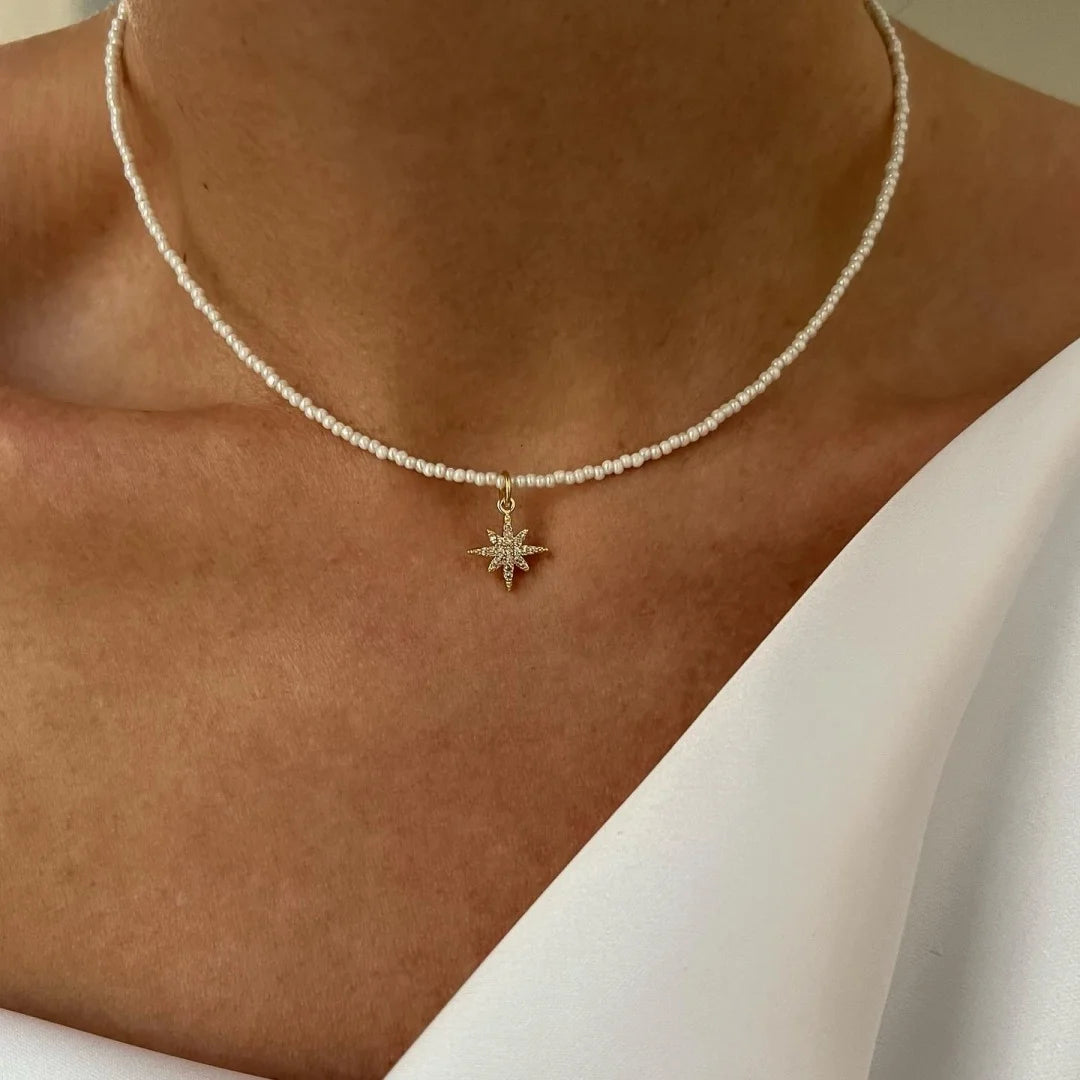 Women's Minimalist Pearl Tassel Necklace
