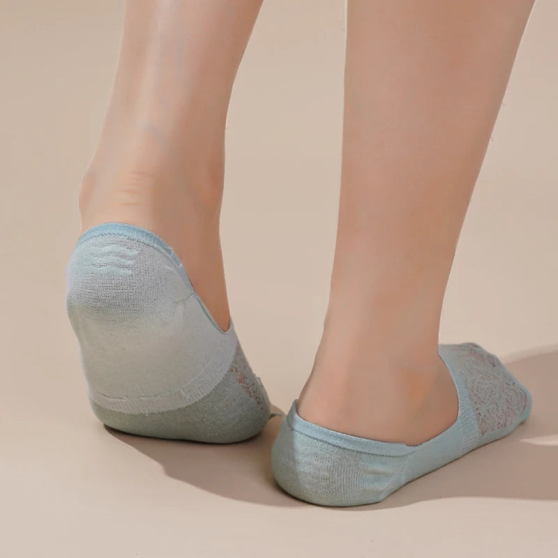 Women's Cotton Slipper Socks, 5-Pack