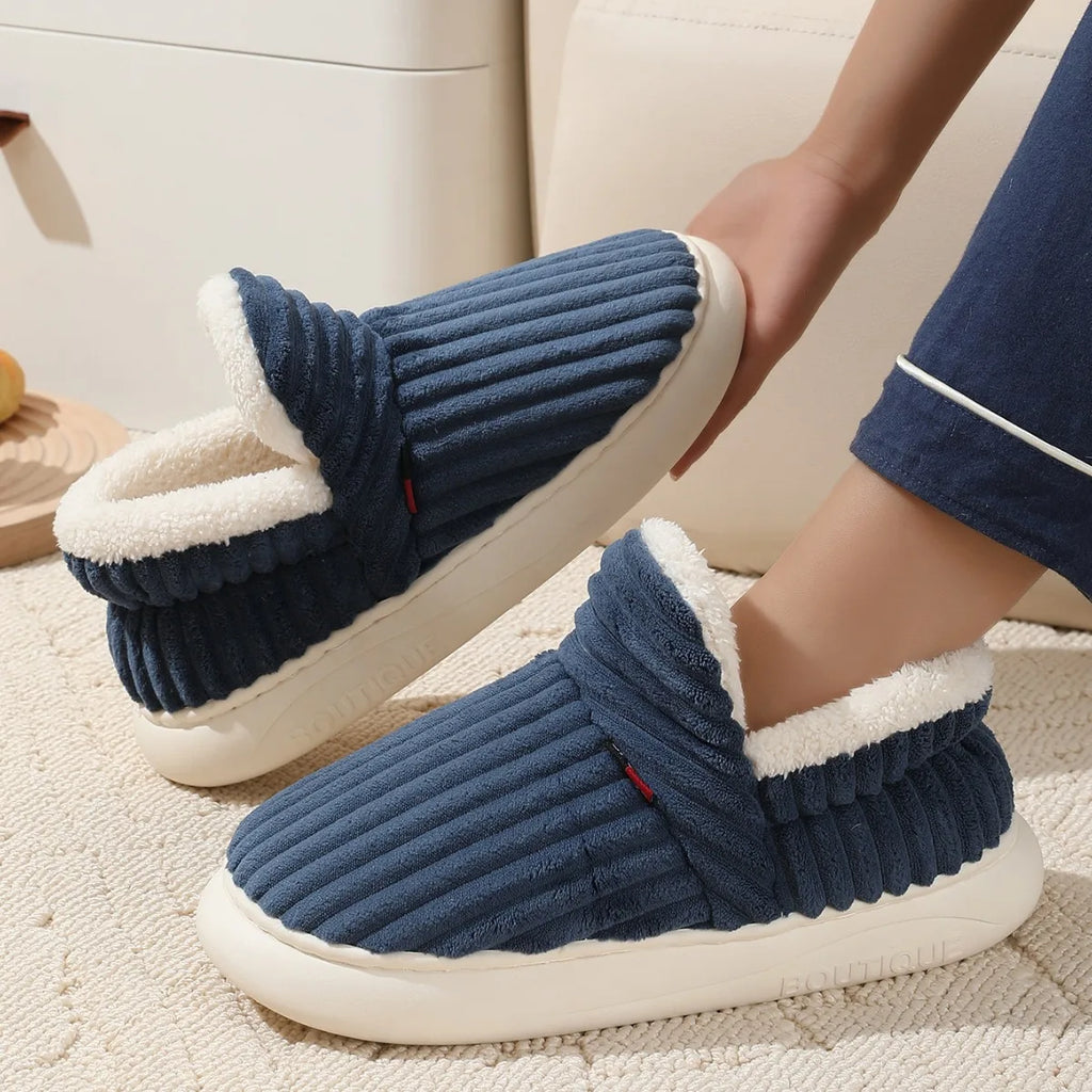 Men's Fluffy Ankle-Boot Slippers