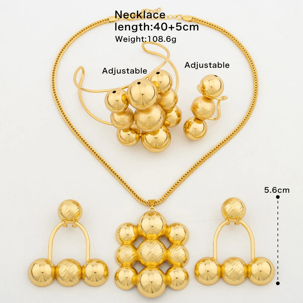 Women's Luxury Crystal Pendant Necklace & Earring Gift Set
