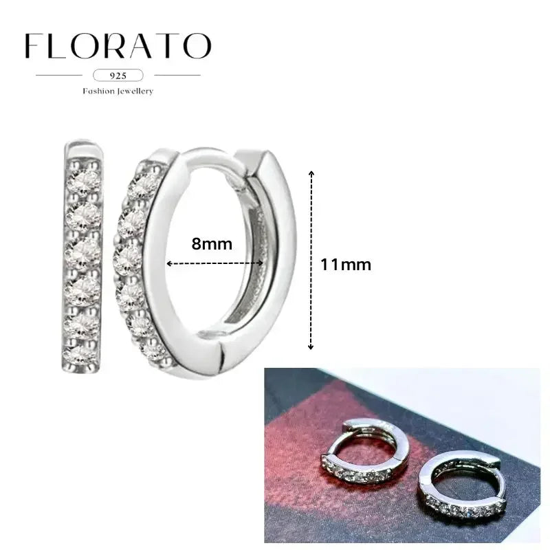 Sterling Silver Butterfly Pendant Hoop Earrings