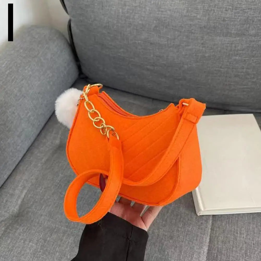 Women's Mini Felt Saddle Bag