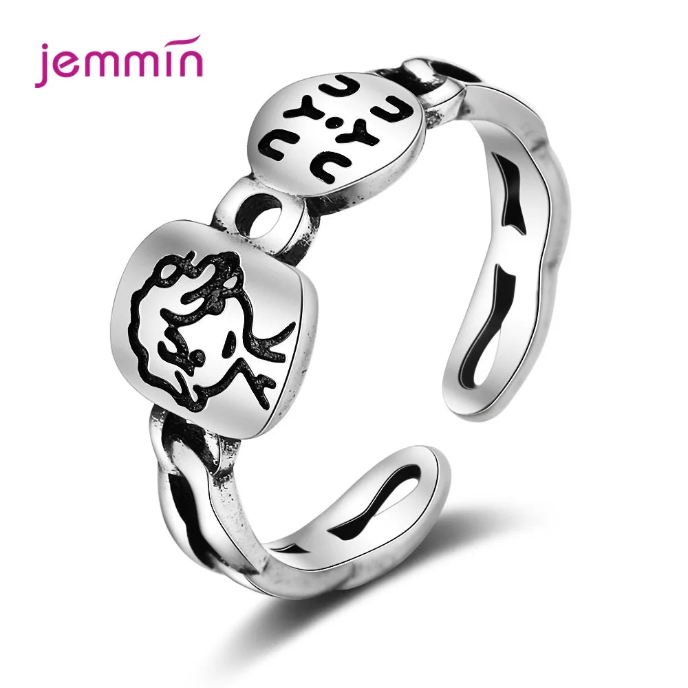 Adjustable Antique Sterling Silver Band Ring