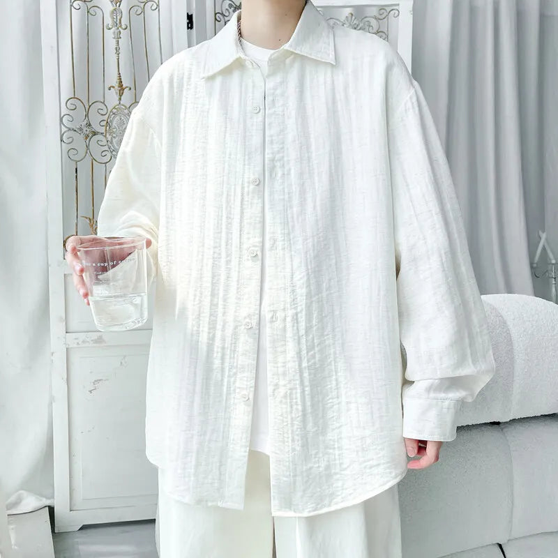 Men's Classic Solid Button-Down Shirt